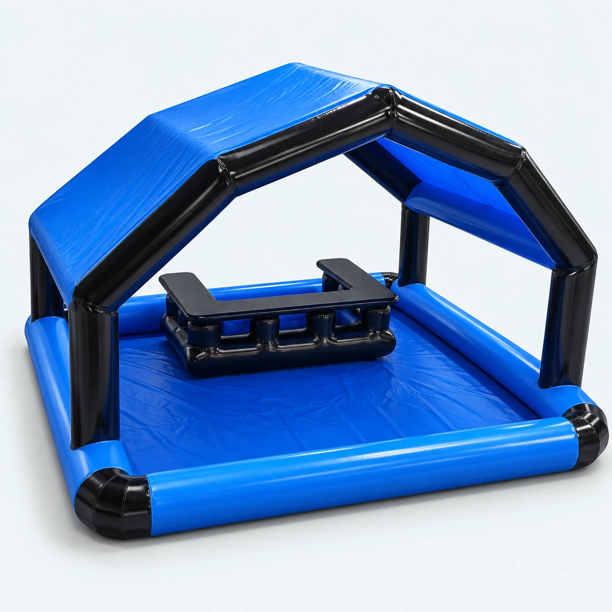 Blue Haven Floating Bar single-level platform in Blue & black